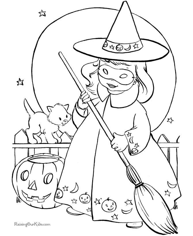 Halloween Coloring Pages Witch 002 Printable Witches