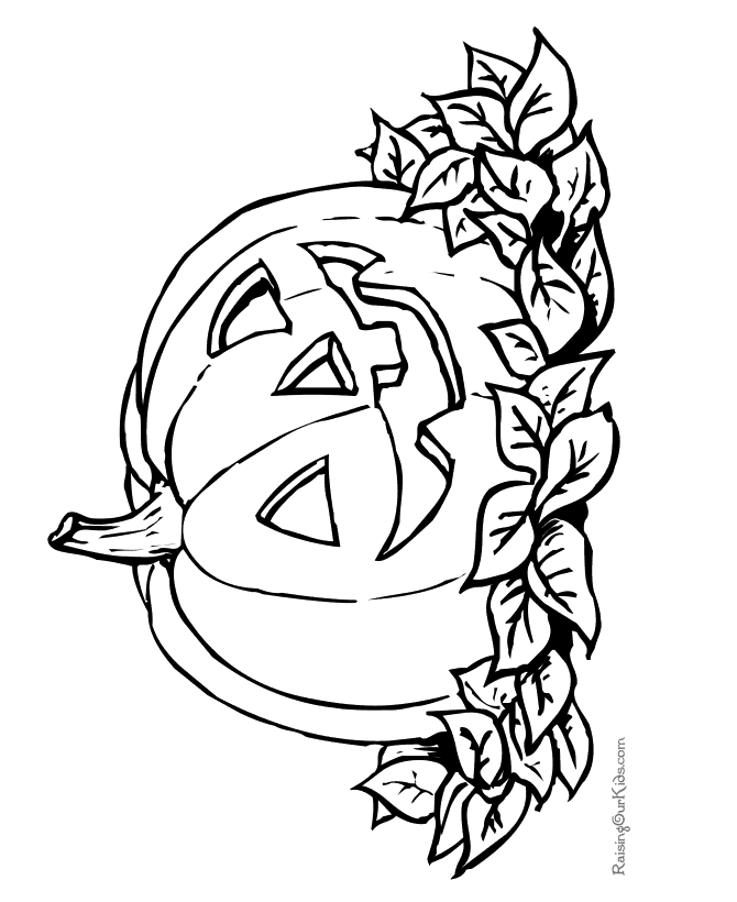 Pumpkin Halloween Coloring Pages 005